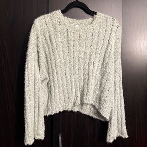 Textured Knit Sweater – Light Mint